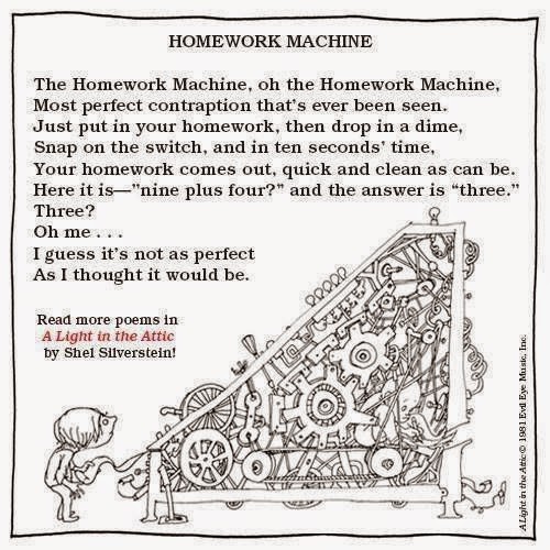 Homework machine poem analysis image