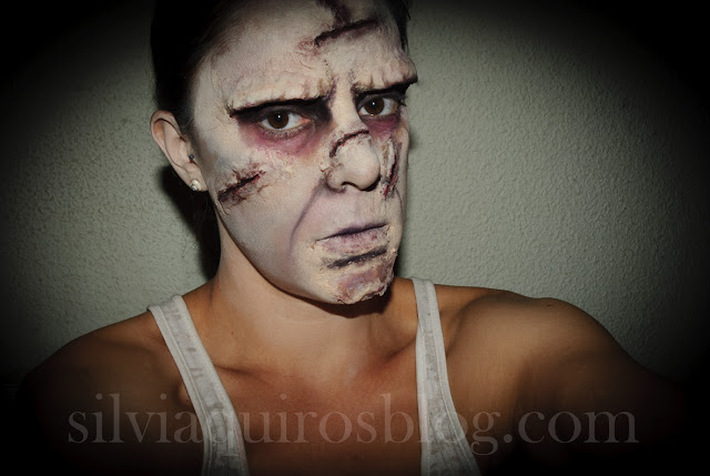 Maquillaje Halloween 13: Exorcista, Halloween Make-up 13: The Exorcist, efectos especiales, special effects, Silvia Quirós