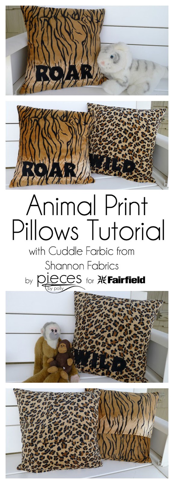 Pieces by Polly DIY Animal Cuddle Pillows