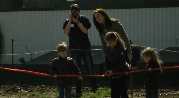 Crown Princess Mary of Denmark with her children Prince Christian and Princess Isabella attended the opening of Eco day 2015 (Økodag) in Zealand Island