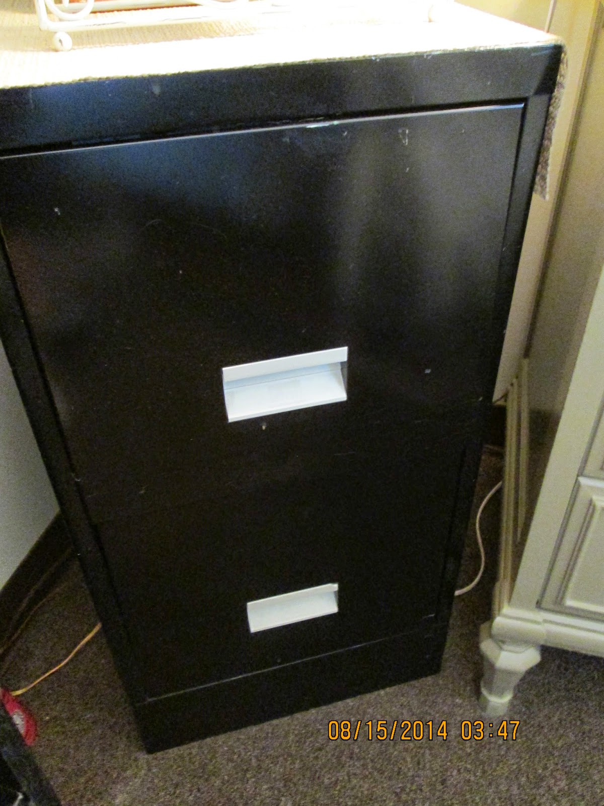 Frugalicious Chick Redecorating An Old File Cabinet With Contact