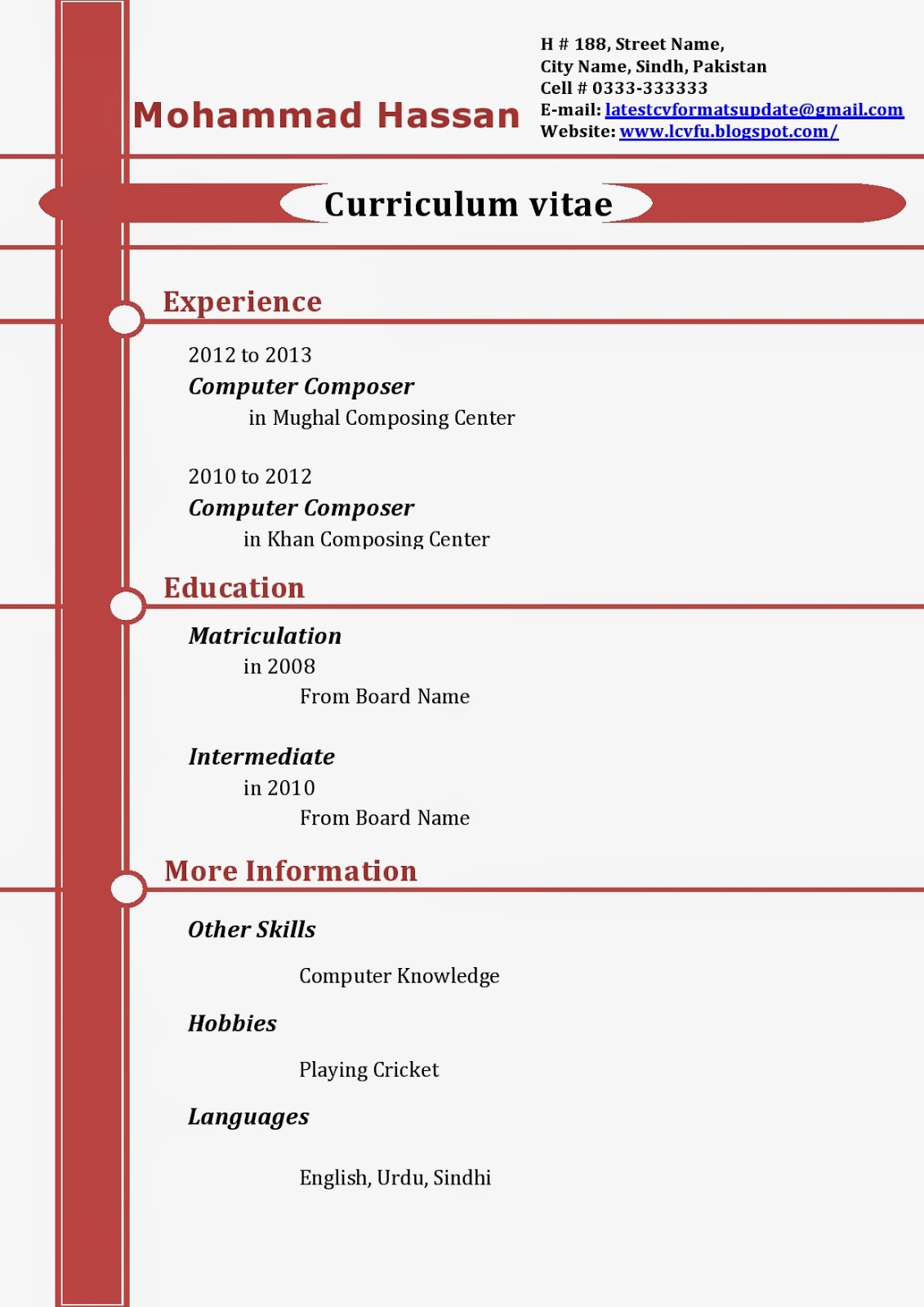 Latest Cv Formats Updates Google Latest Cv Formats Updates Google