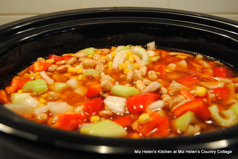 Slow Cooker Pinto Bean Stew with Corn Bread Dumplings