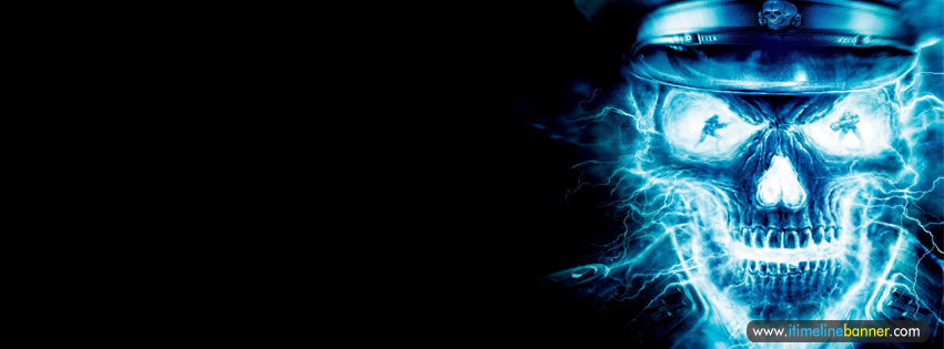 Ice Skull Facebook Timeline Cover