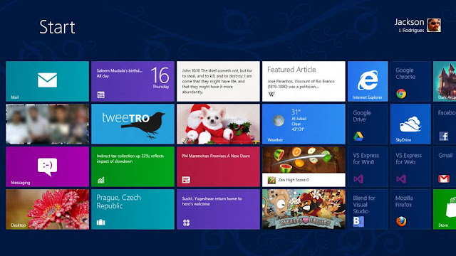 windows 8 start screen