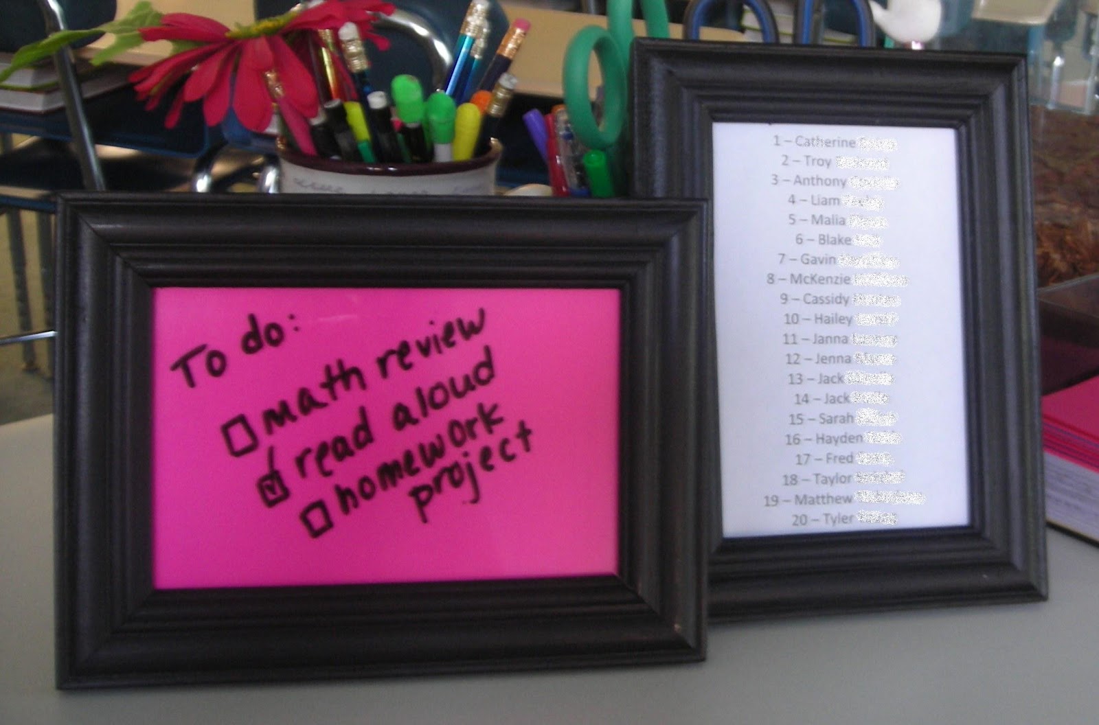 An O.C.D. Teacher Photo Frames with a Purpose
