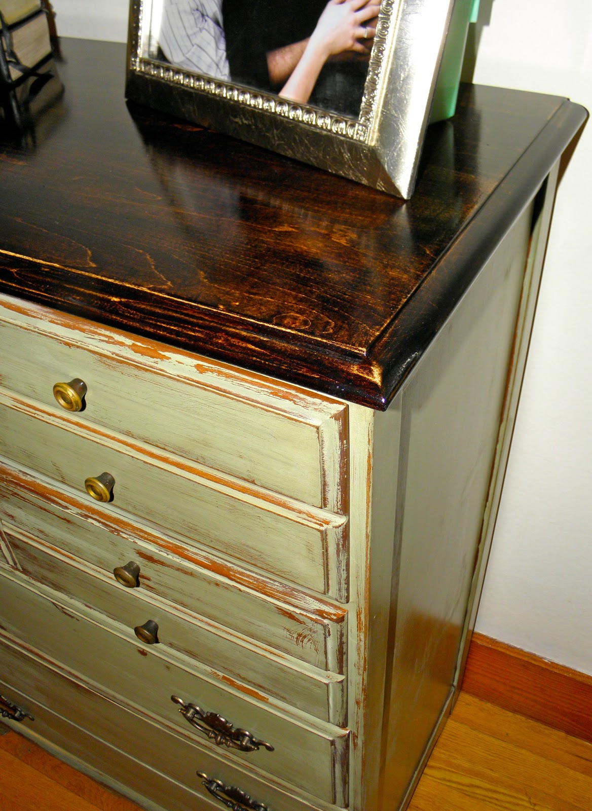 Refinished Furniture Shabby Chic Light Green Dresser