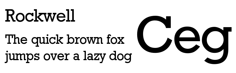 Rockwell Font Rockwell Font