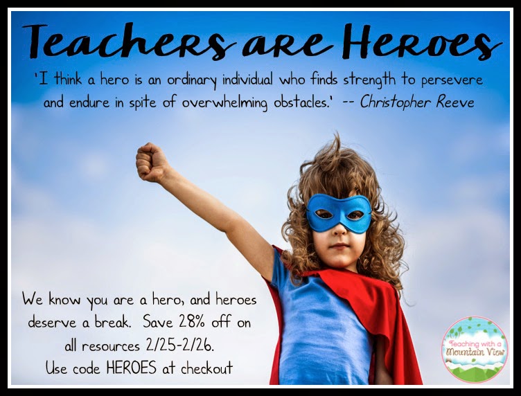 Teaching With a Mountain View Teachers Are Heroes Sale