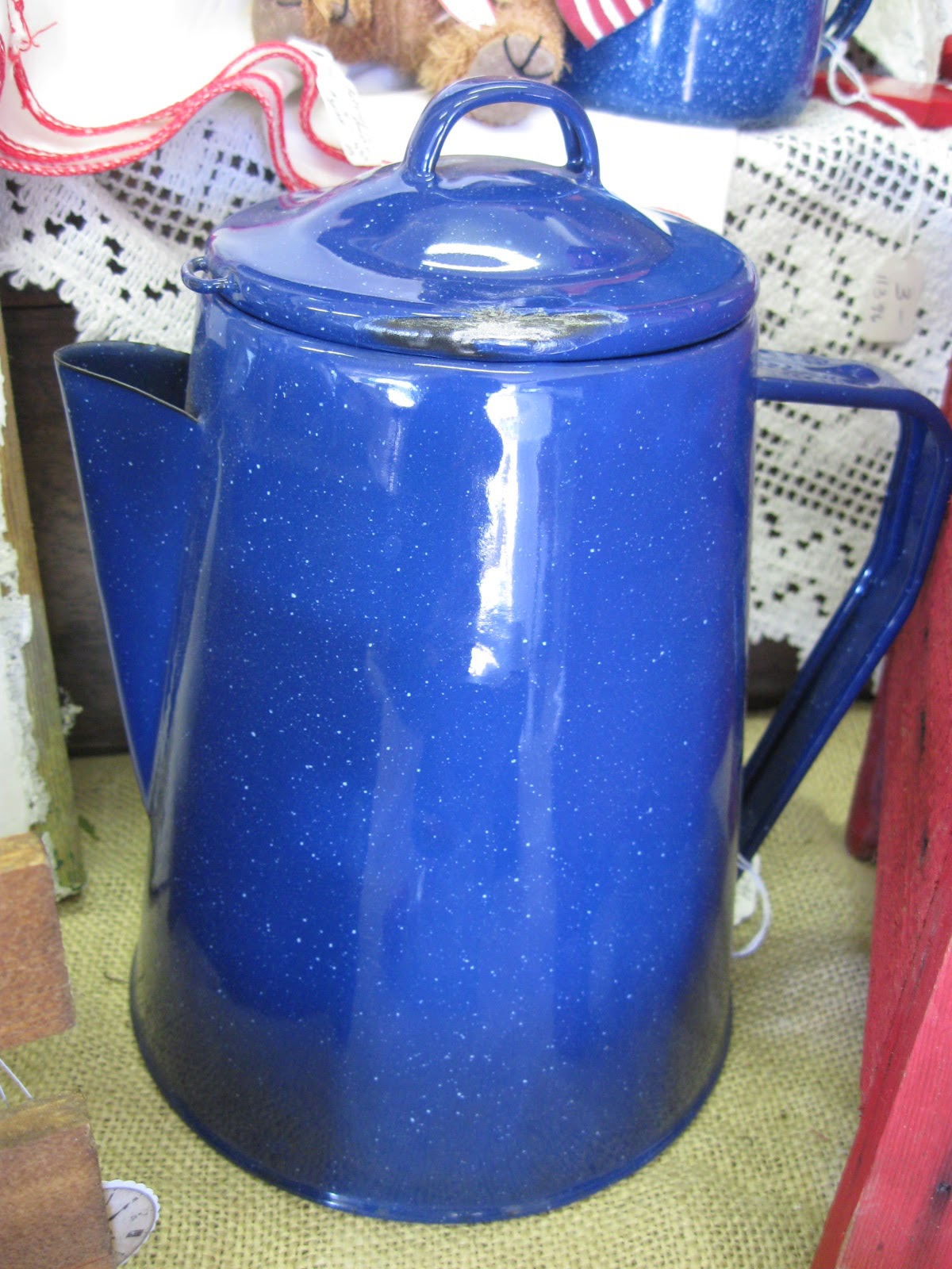 Treasures from the Heart Blue Enamelware, and Vintage Blue Dishes
