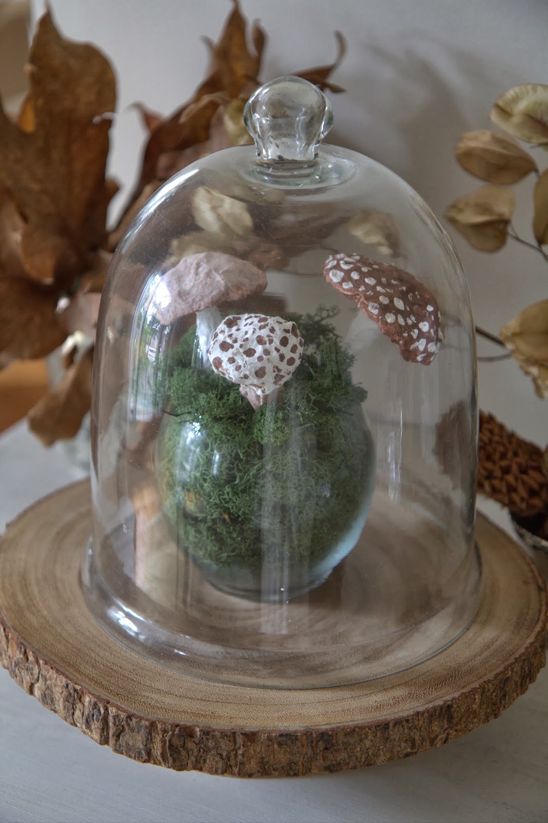 Nora's Nest Paper Mache Mushrooms