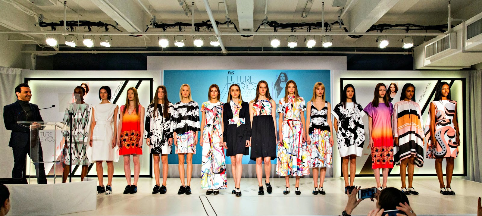 Fashion Show of washable fashion looks by Designer Giles Deacon #PGFutureFabricsNYC