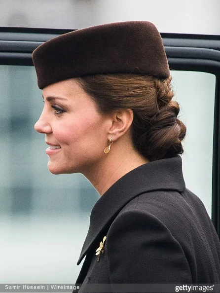 Catherine, Duchess of Cambridge attends the St Patrick's Day Parade at Mons Barracks on March 17, 2015 in Aldershot, England
