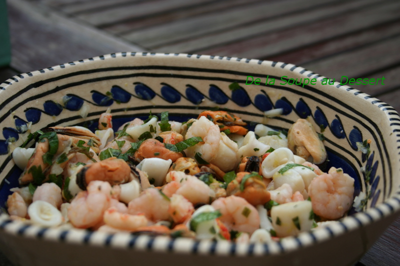 de la soupe au dessert: Salade de fruits de mer à l'italienne