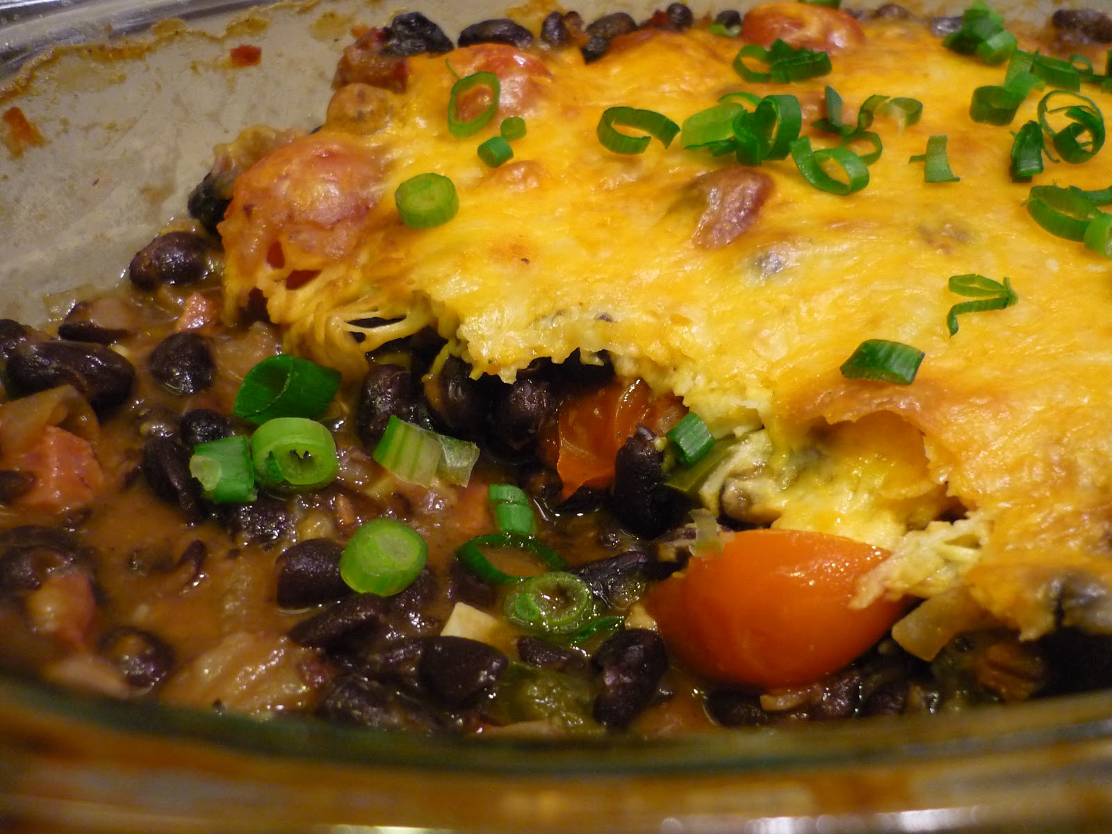The No Pressure Cooker Black Bean and Chorizo Bake