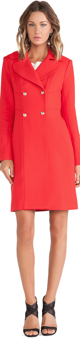 RED Diane Von Furstenberg Mirabella Coat