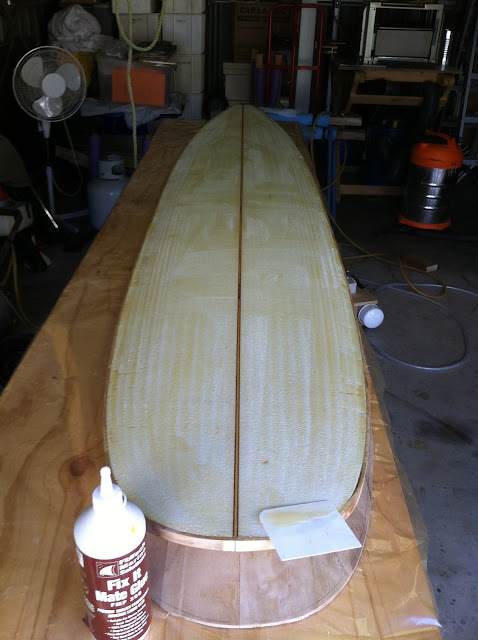 wood surfboard