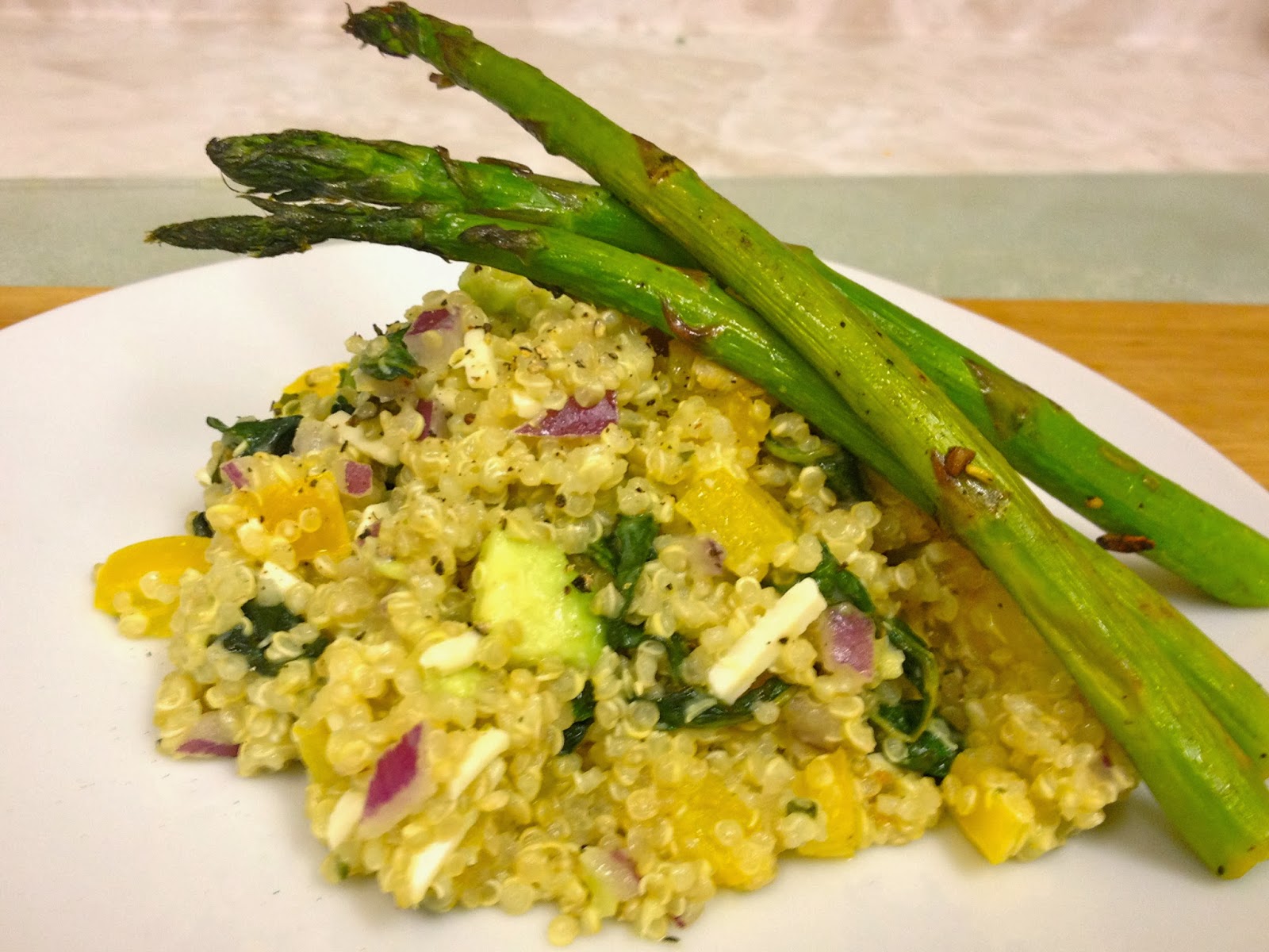 The Lifestyle Notebook Kale, Asparagus & Avocado Quinoa Salad with