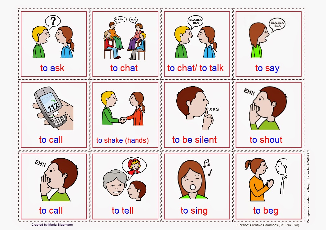 Babel Free Language/Speech Therapy Resources. (PECS/ Montessori) Cards. General Actions (II)