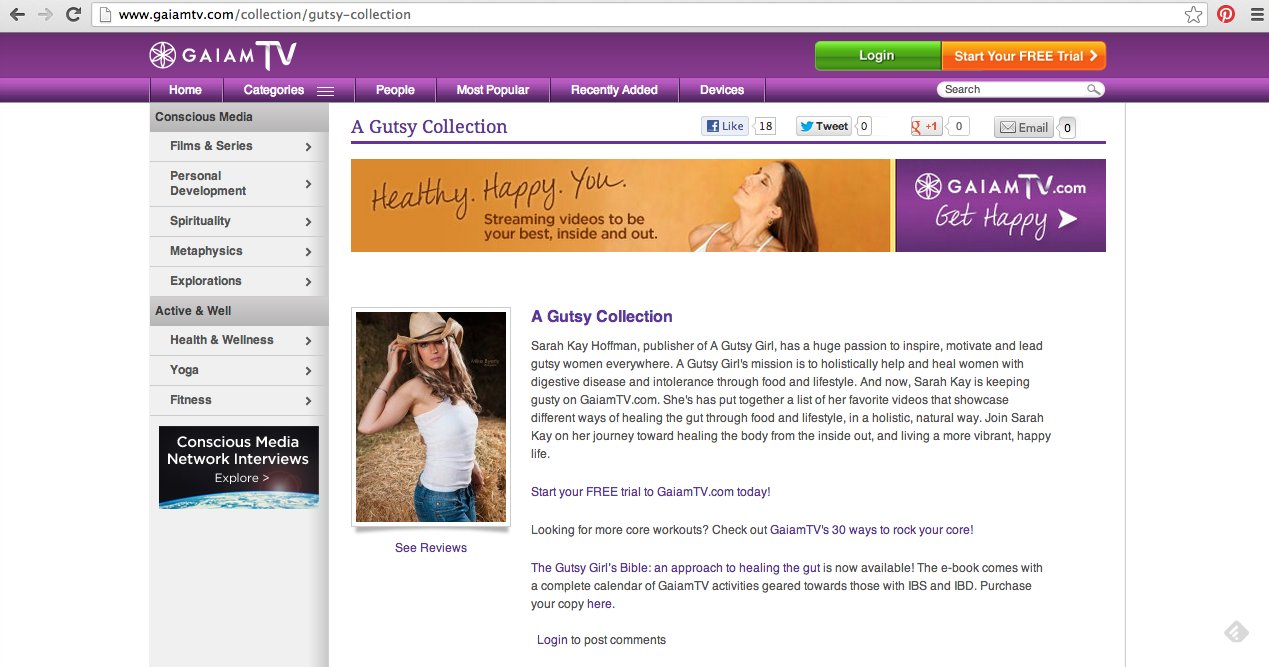 Lisa Living Well Gaiam TV review