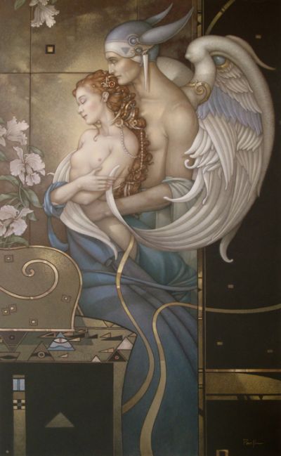 Michael Parkes pinturas litografias esculturas sensuais renascentistas vintage