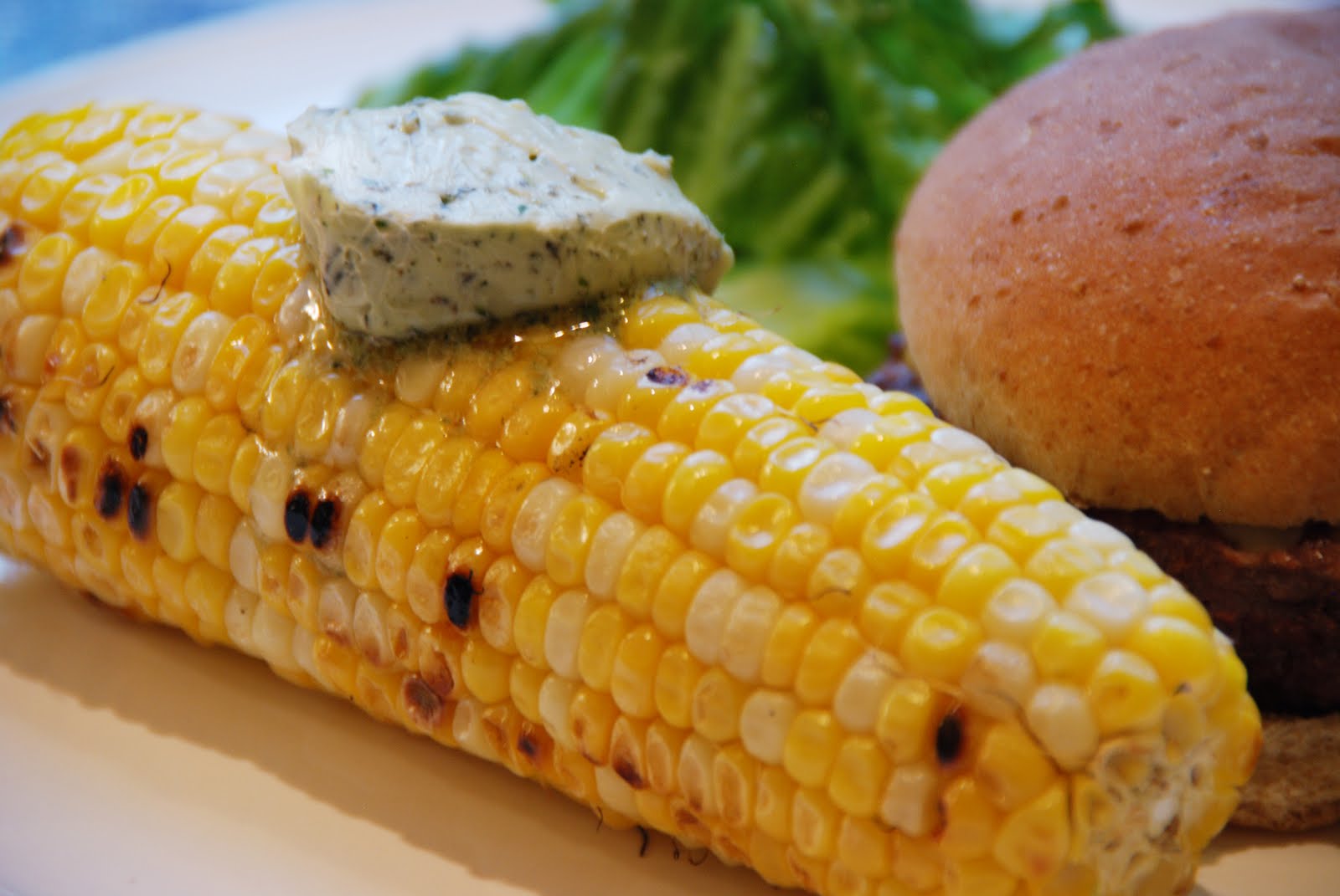 Grilled Corn with Basil Butter