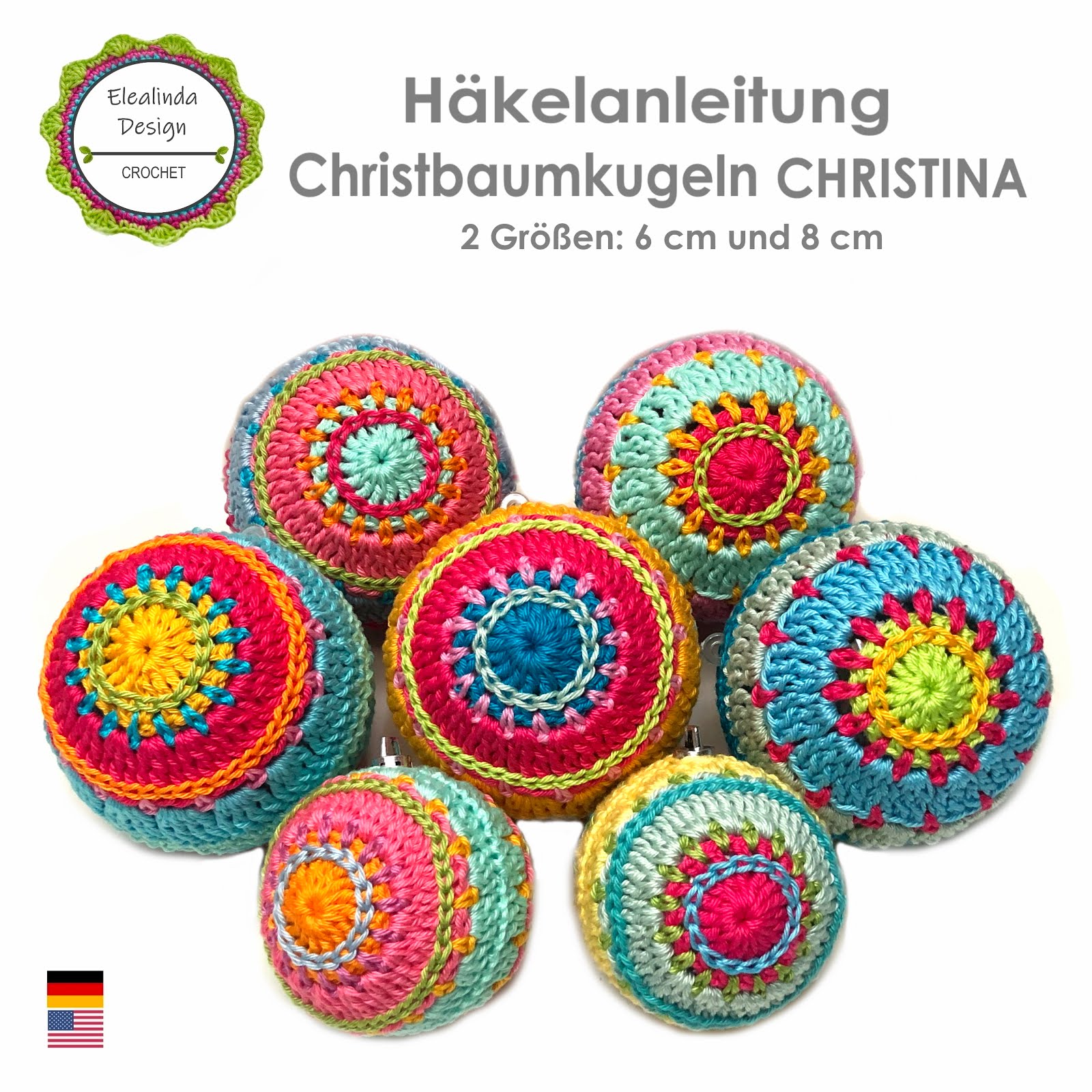 Christbaumkugeln CHRISTINA Häkelanleitung