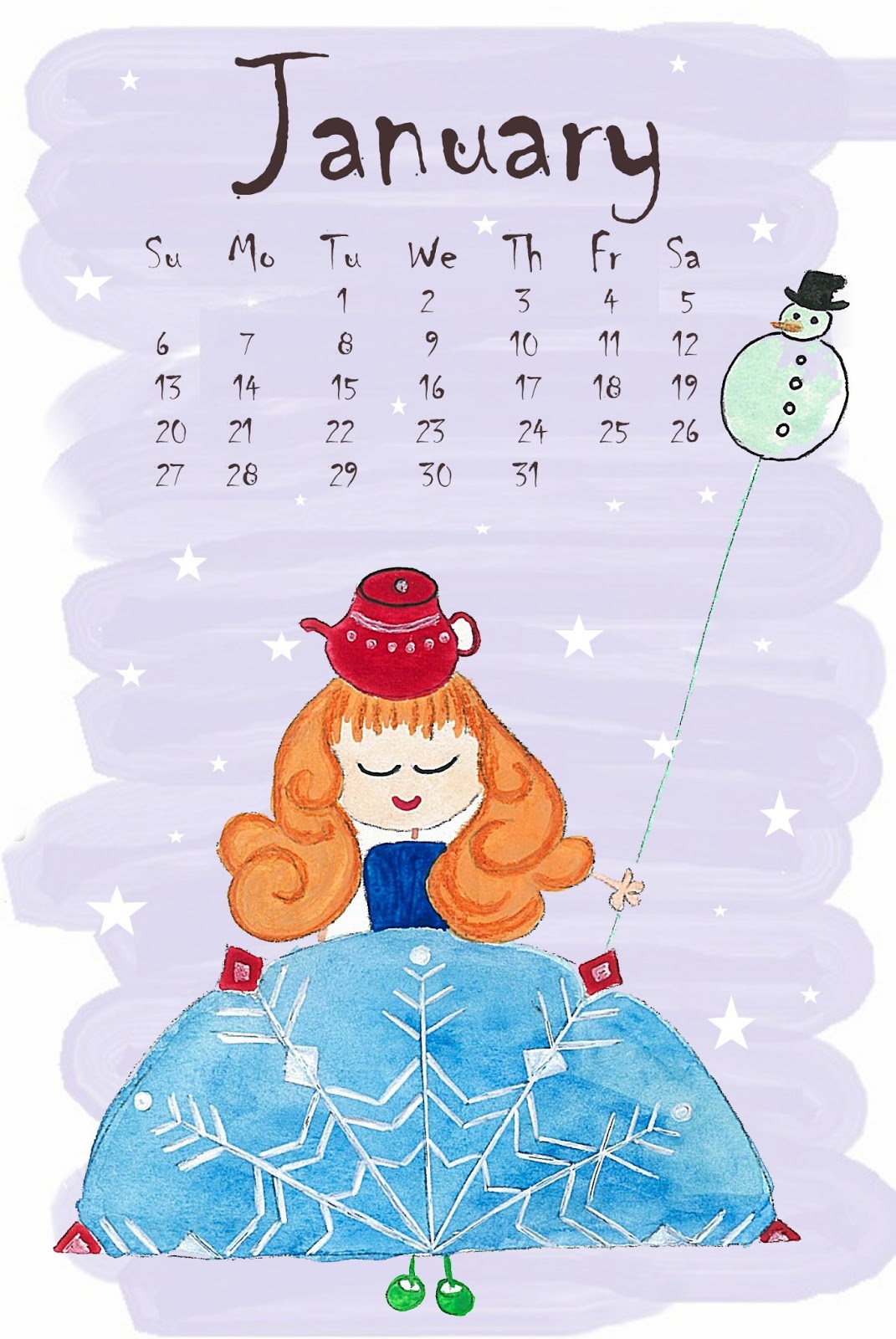 Meeha Meeha Free Printable April Calendar