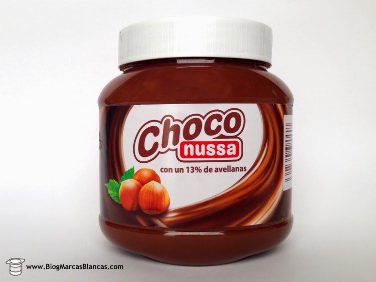 Crema de avellanas y cacao Choco Nussa (tipo Nutella) de Lidl