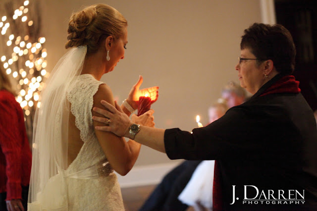 photo of wedding candle lighting ceremony at Twelve West Main