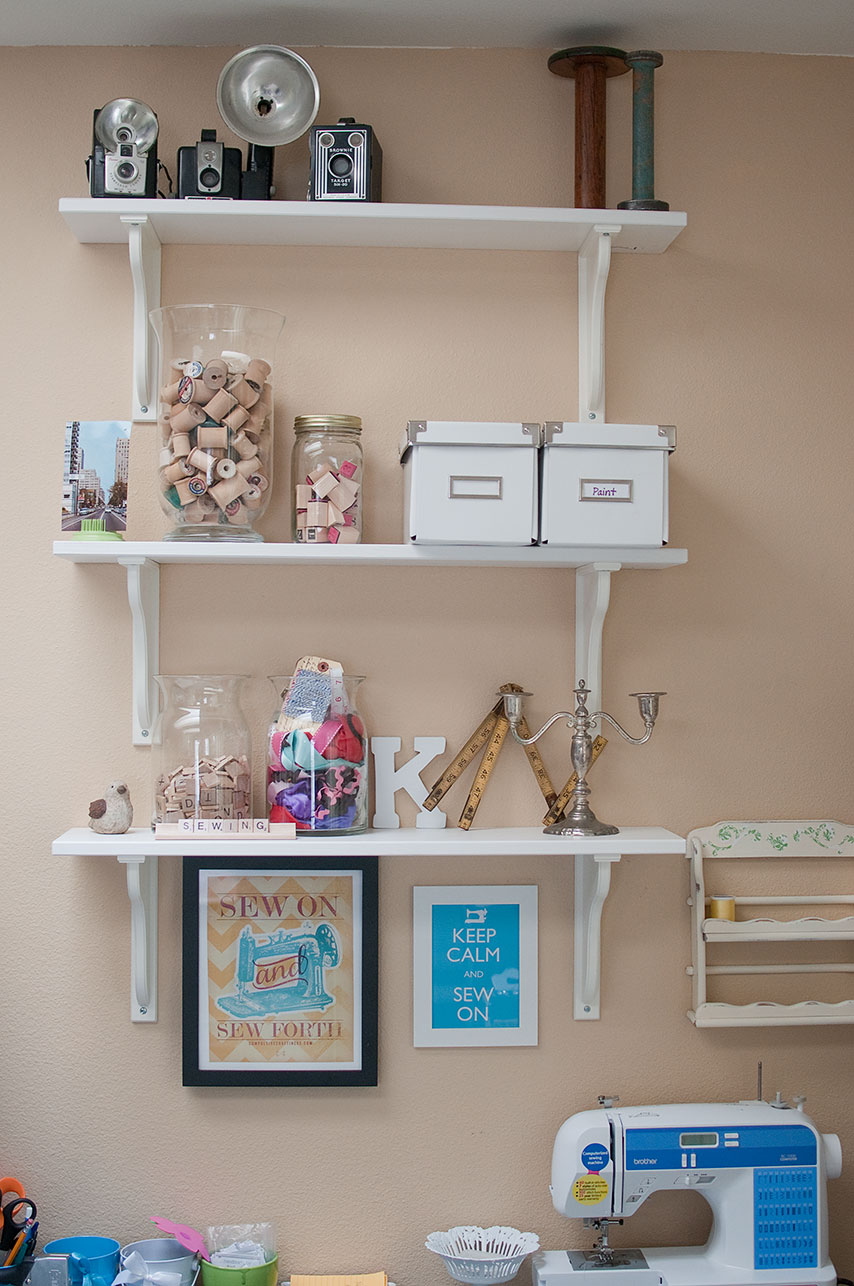 Little Gray Table: Craft Room ShelvesFinally! 854 x 1286