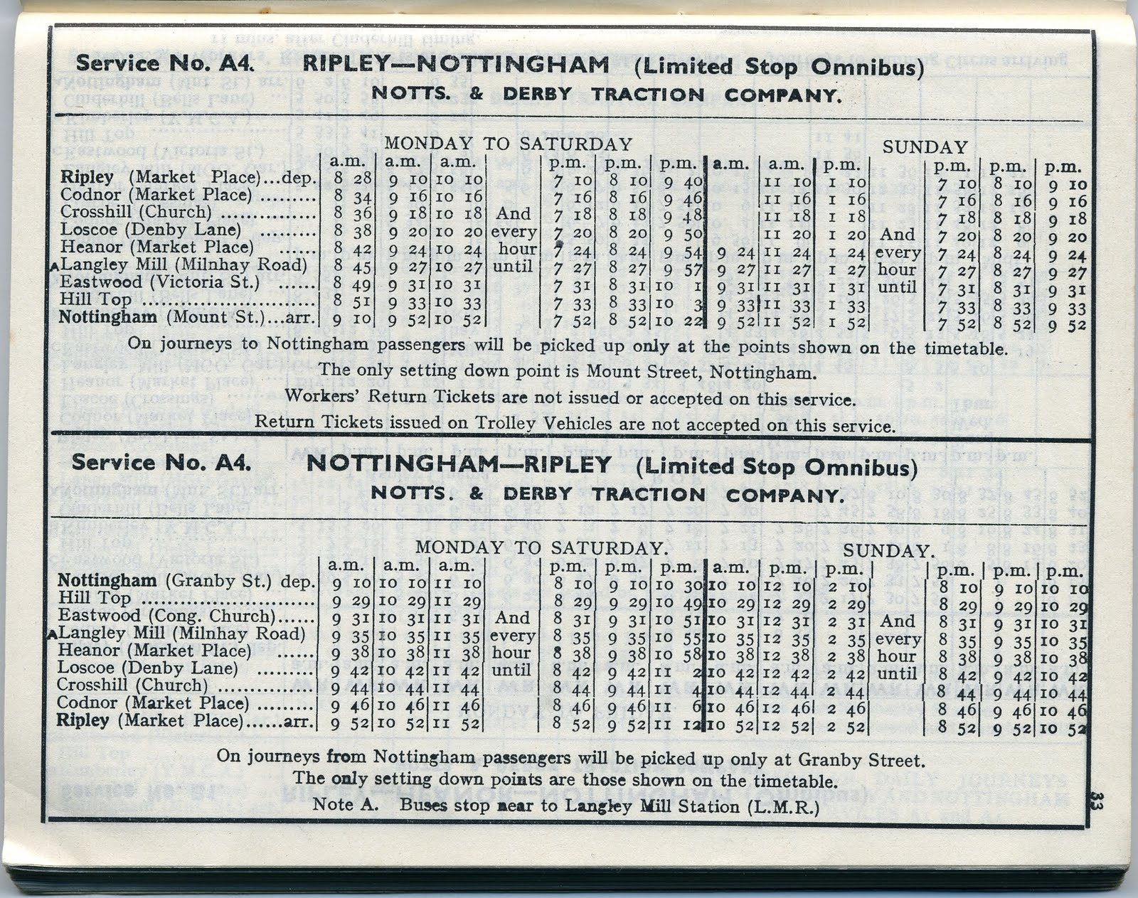 FOCUS TRANSPORT Ripley to Nottingham