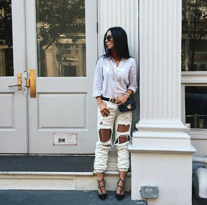 calça no meio da canela