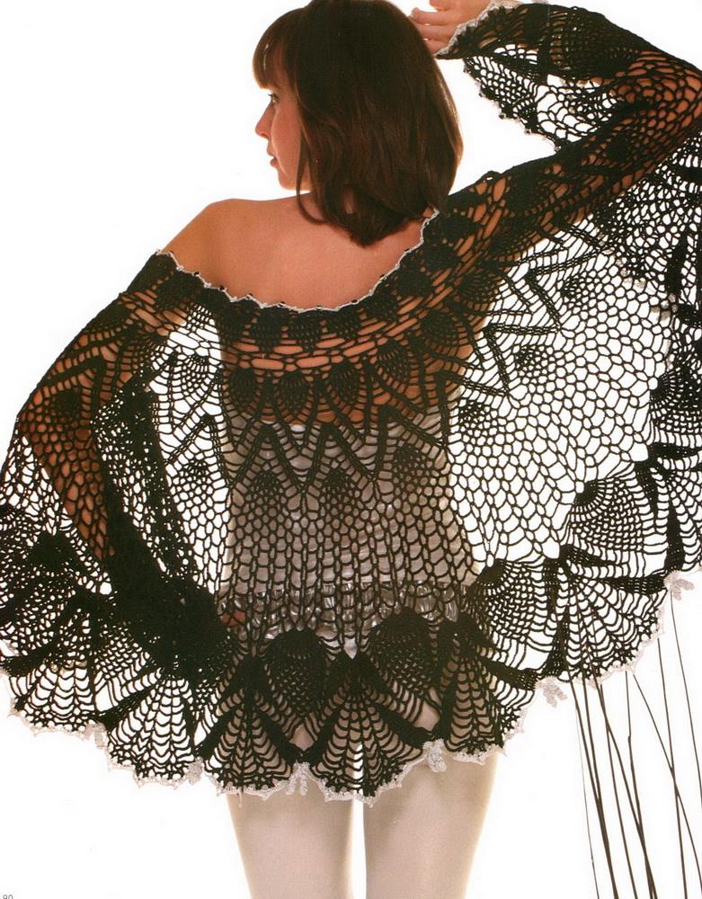 Crochet Shawls Crochet Lace Shawl Cape Crochet Pineapple Lace