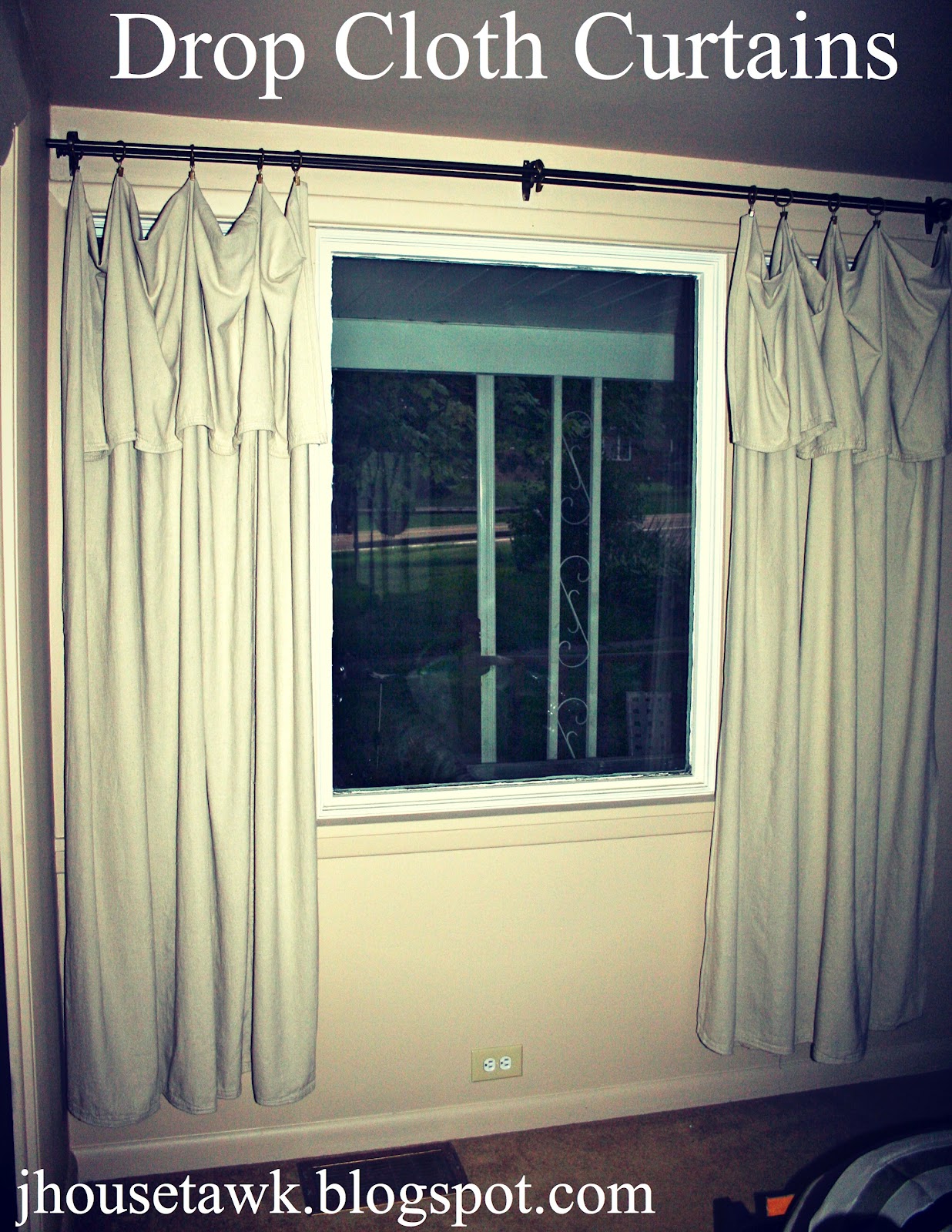 J House Tawk Drop Cloth Curtains {big lots}