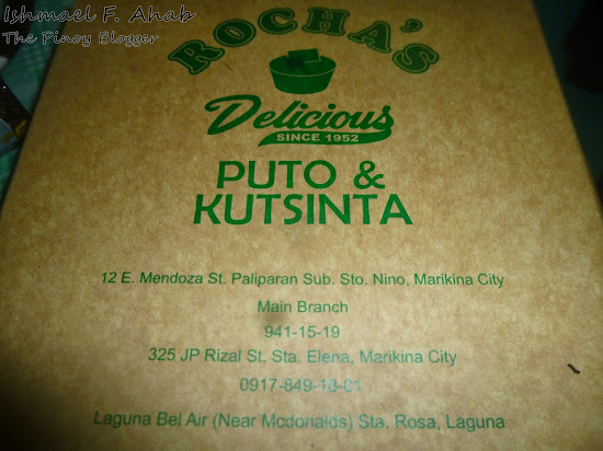 A box of Rocha's puto and kutsinta