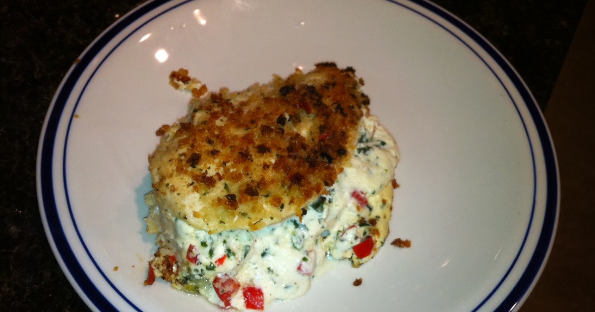 Dana's Dirty Dishes Panko Crusted Chicken Stuffed with Ricotta
