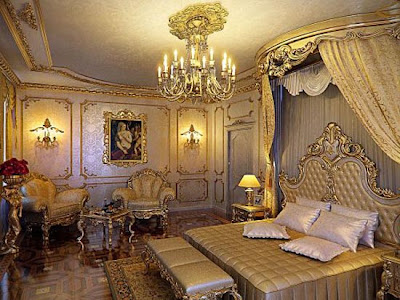 Top Most Elegant Beds and Bedrooms in the World: Gold Victorian Style