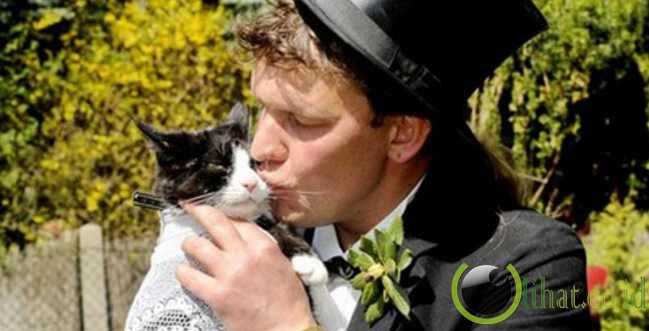 Lelaki Jerman menikahi kucing peliharaannya Lelaki Jerman menikahi kucing peliharaannya