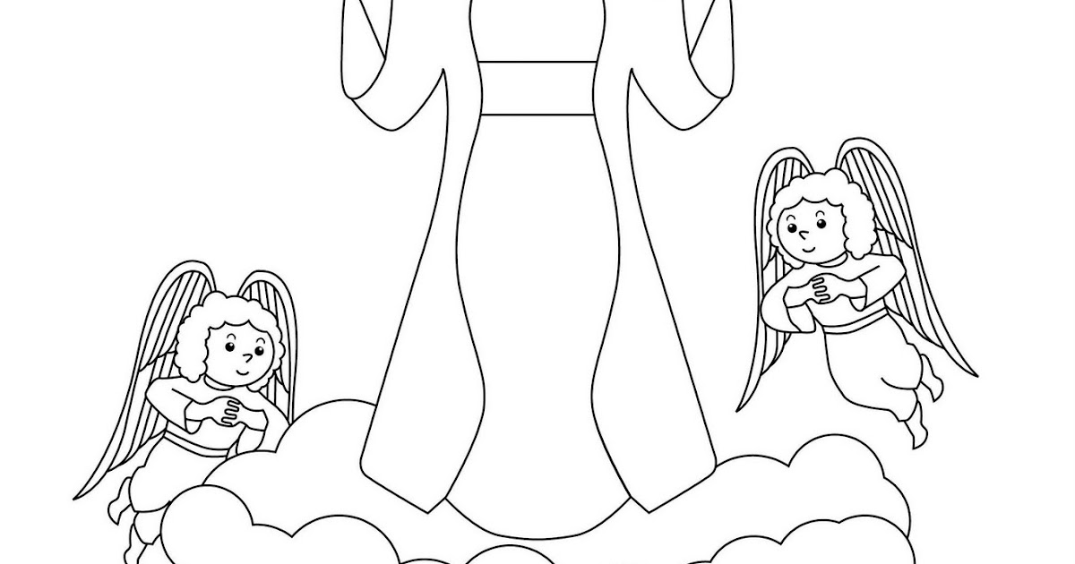 Happy Saints: Mother Mary Coloring Page