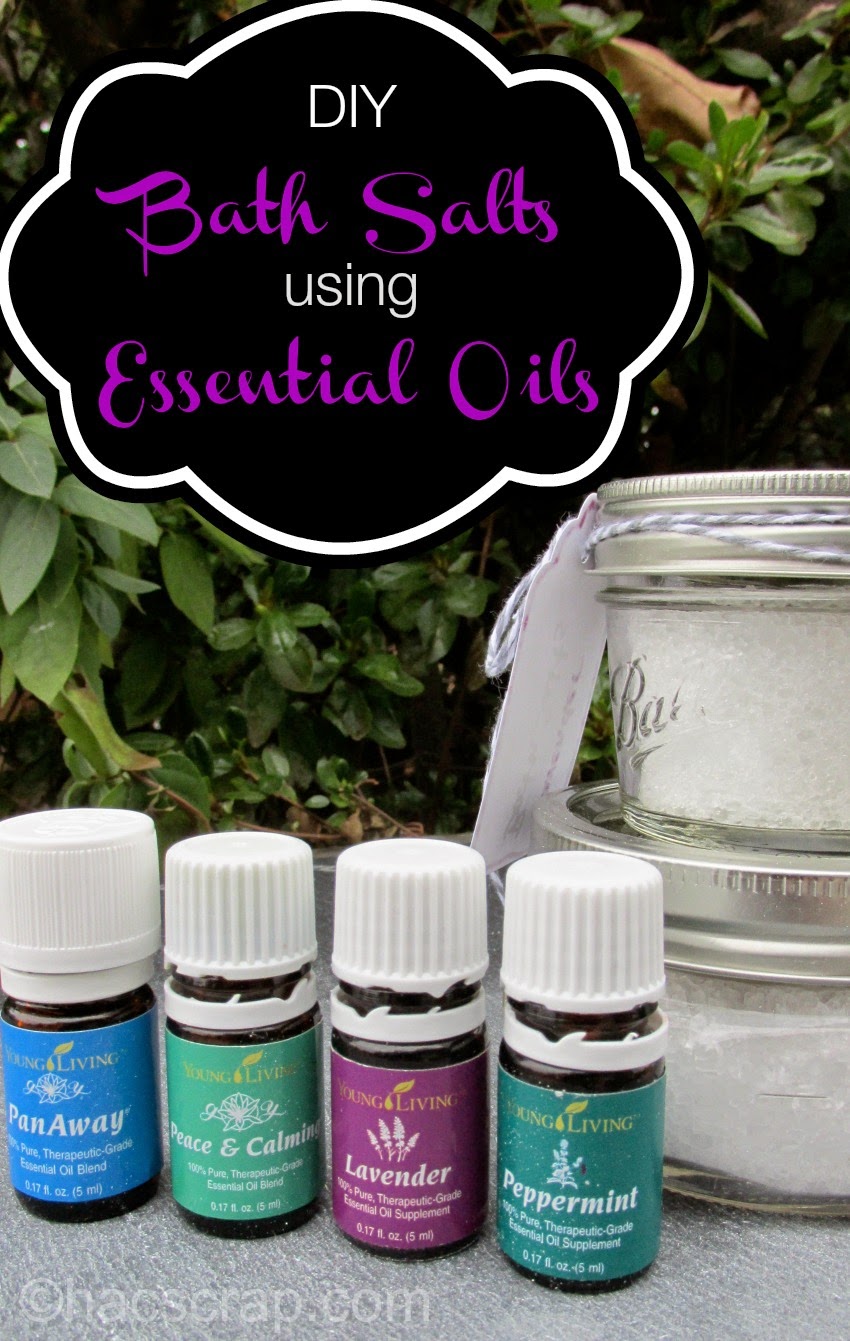Easy instructions for making your own DIY Bath Salts with Essential Oils.