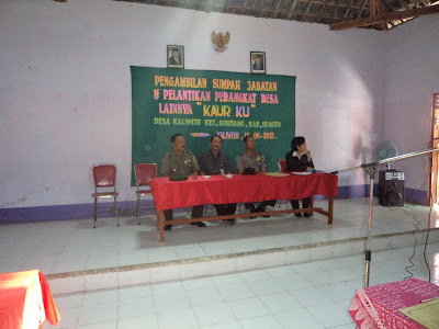 DANRAMIL 06/GONDANG MELAKSANAKAN GIAT KOMSOS DENGAN APARAT PEMERINTAH