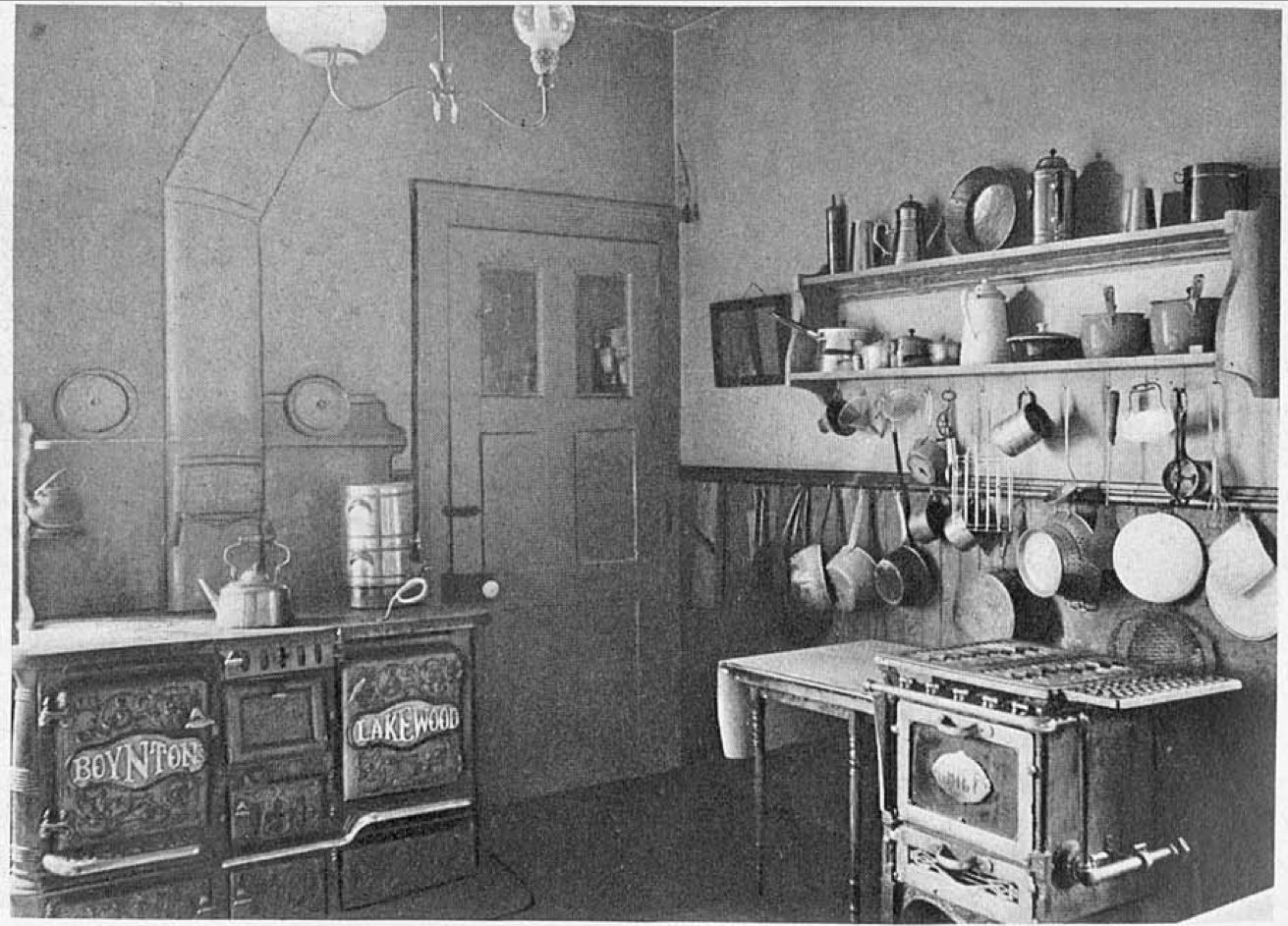 1900s+Kitchen+Pics From The Craftsman Magazine, Sep 1906. Apparently vertical wall space ...