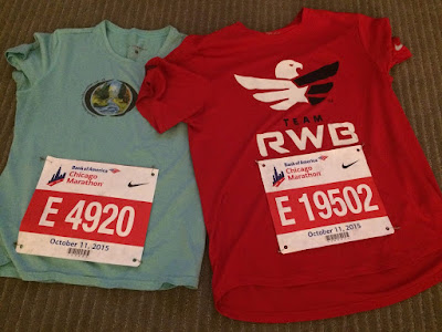 Chicago Marathon 2015 shirt, bib, number, team RWB, race, running