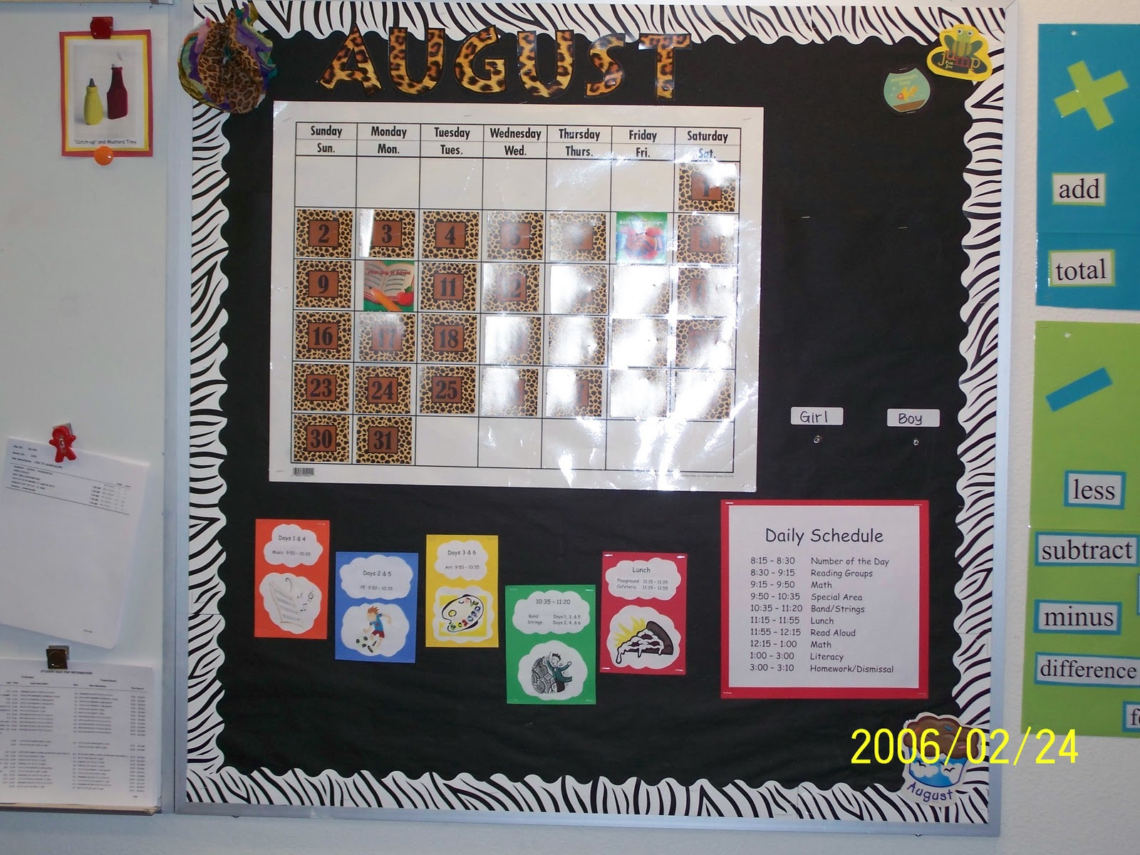 Side By Side Design DIY Classroom Calendars • Side By Side Design