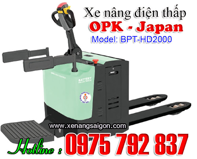 Nk& PP Xe nâng điện đứng lái 1. 5 tấn - 3m OPK - Japan SCB1500-30, Xe nâng điện