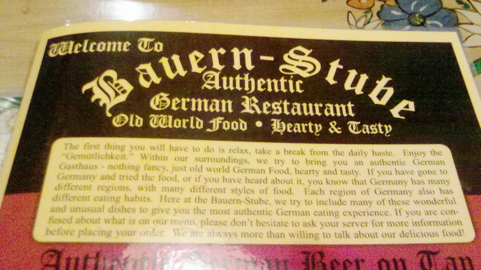 Tastes Of Orlando BauernStube Authentic German Restaurant