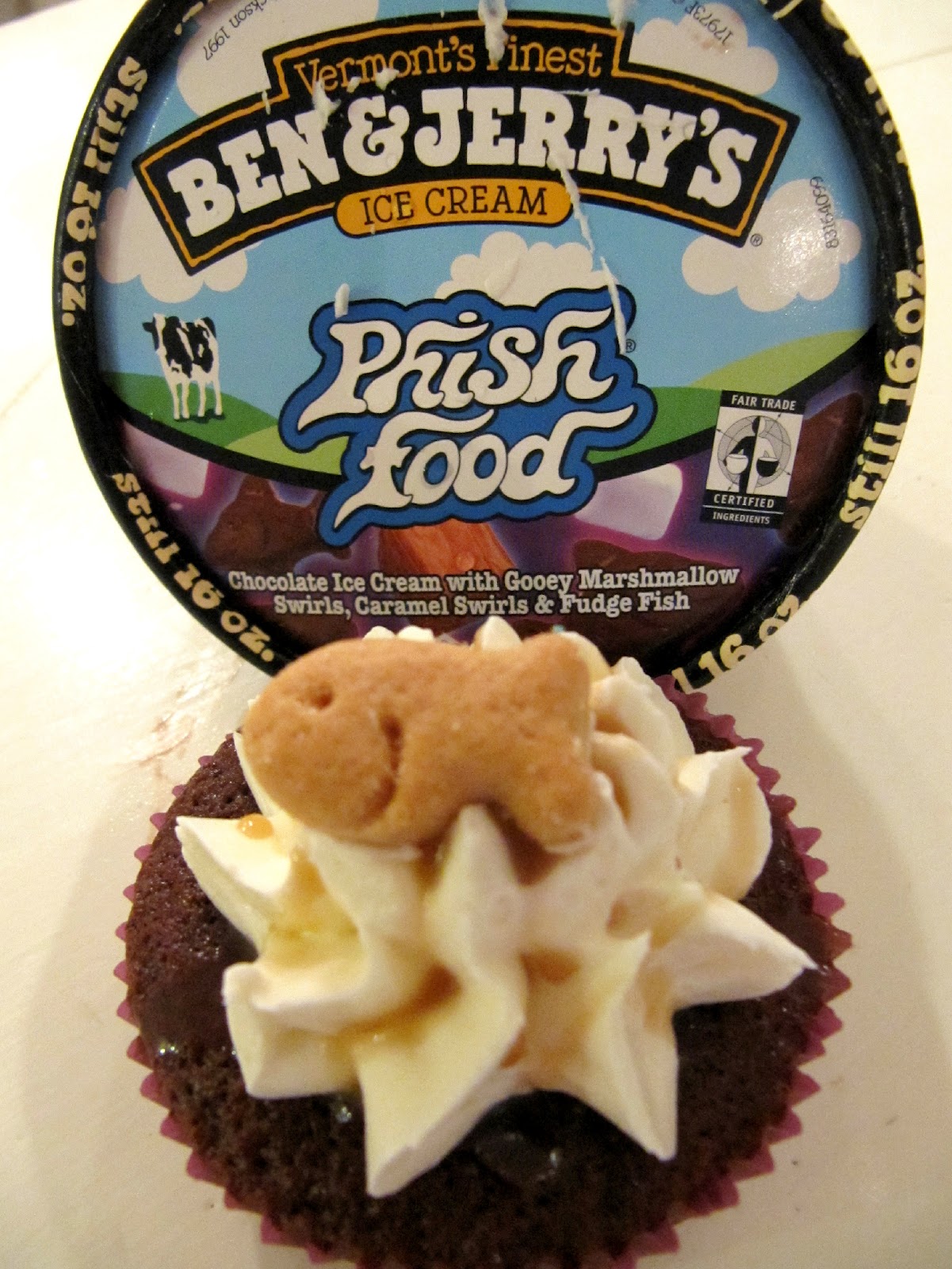 whitleigh cupcakes Ben & Jerry's Phish Food Ice Cream Cupcakes