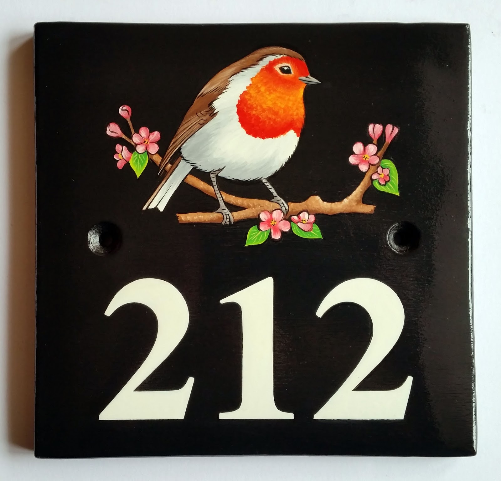 Hand Painted Ceramic House Number Plaques Hand Painted Ceramic House Number Plaques