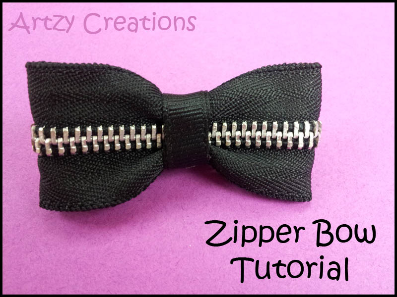 Artzy Creations Zipper Bow Tutorial